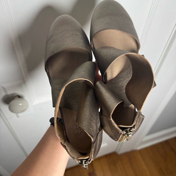 Eileen Fisher Closed Toe Women’s Sport Platform Sandal In Metallic Bronze Size 8 - Picture 6 of 11
